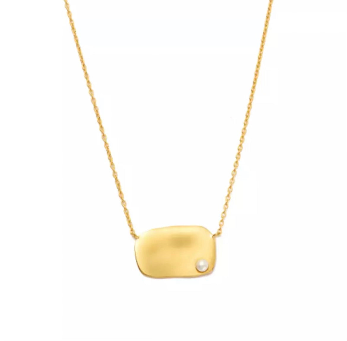 Geometrical Fresh Water Pearl Necklace