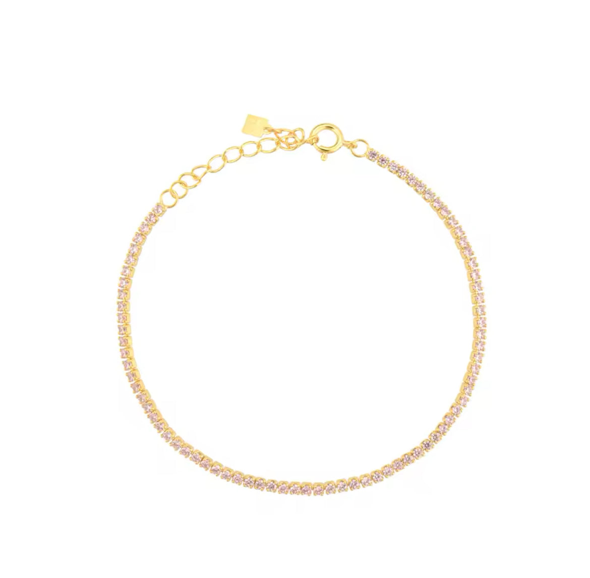 Rose Quartz Tennis Bracelet
