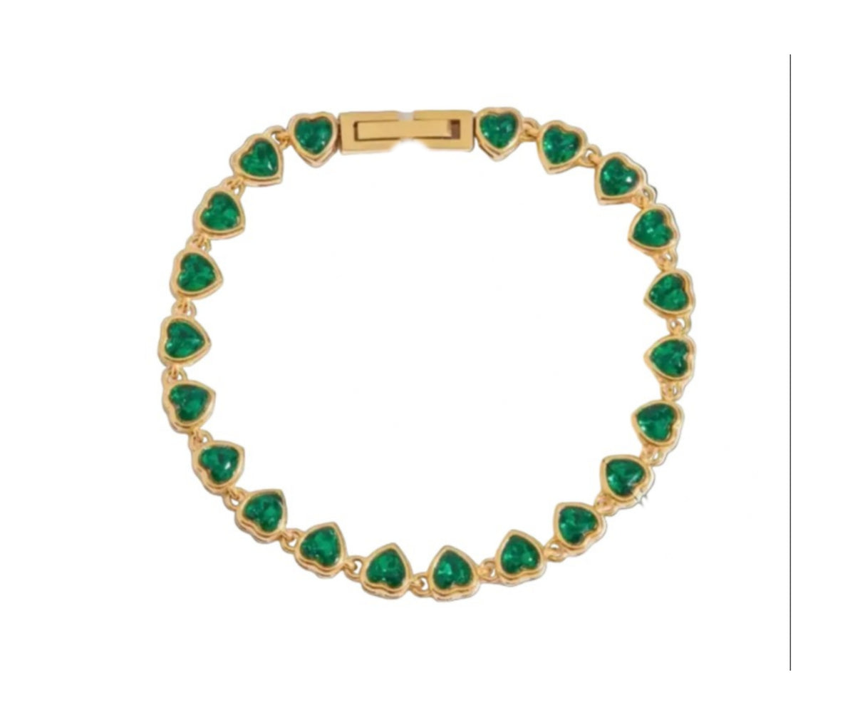 Emerald Hearts Bracelet