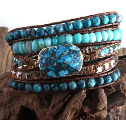 Blue Gemstones Wrap bracelet
