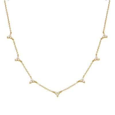 Multi Quartz Adjustable 24K Gold Vermeil Necklace