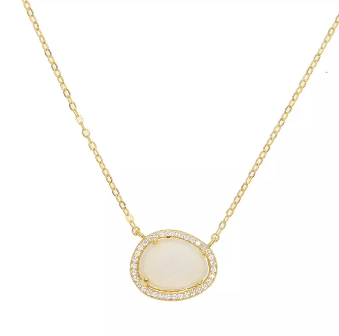 Pave Opal Adjustable Necklace