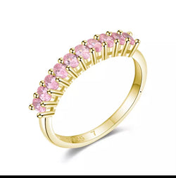 Pink Tourmaline Infinity Gold Ring