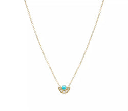 Fire Opal Pave Necklace