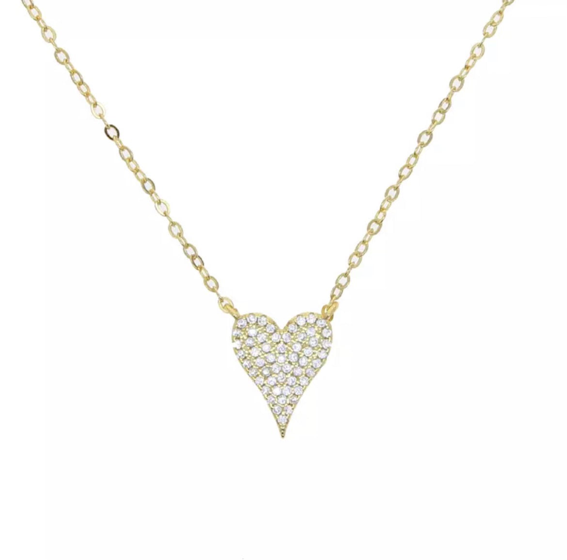 Pave Heart Necklace