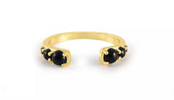 Onyx Gemstone Gold Ring