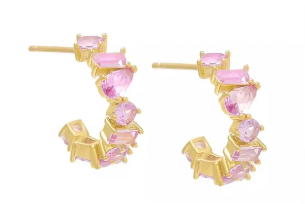 Pink Tourmaline Earrings