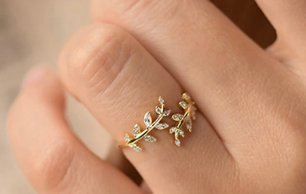 Pave Quartz Vine Ring