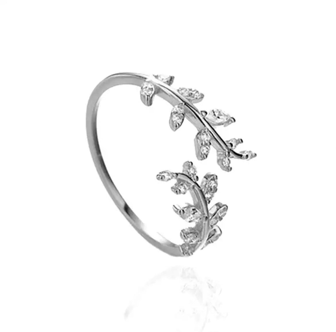 Sterling Silver Pave Quartz Ring