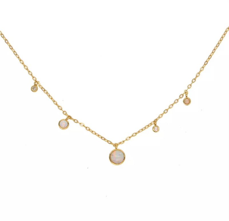 Multi Opal 24K Gold Vermeil Necklace