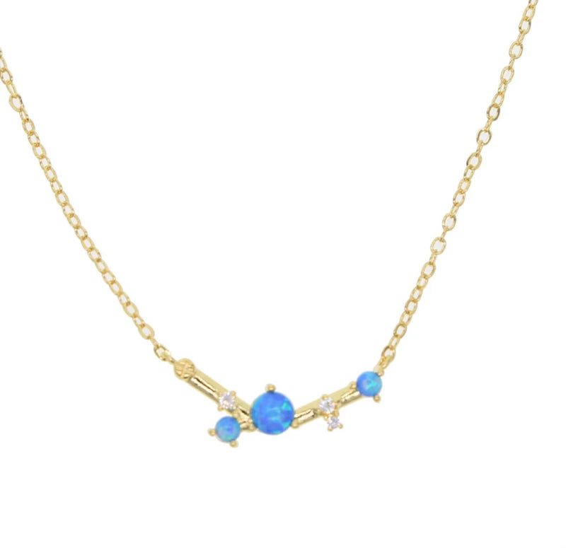 Fire Opal Vine Gold Necklace