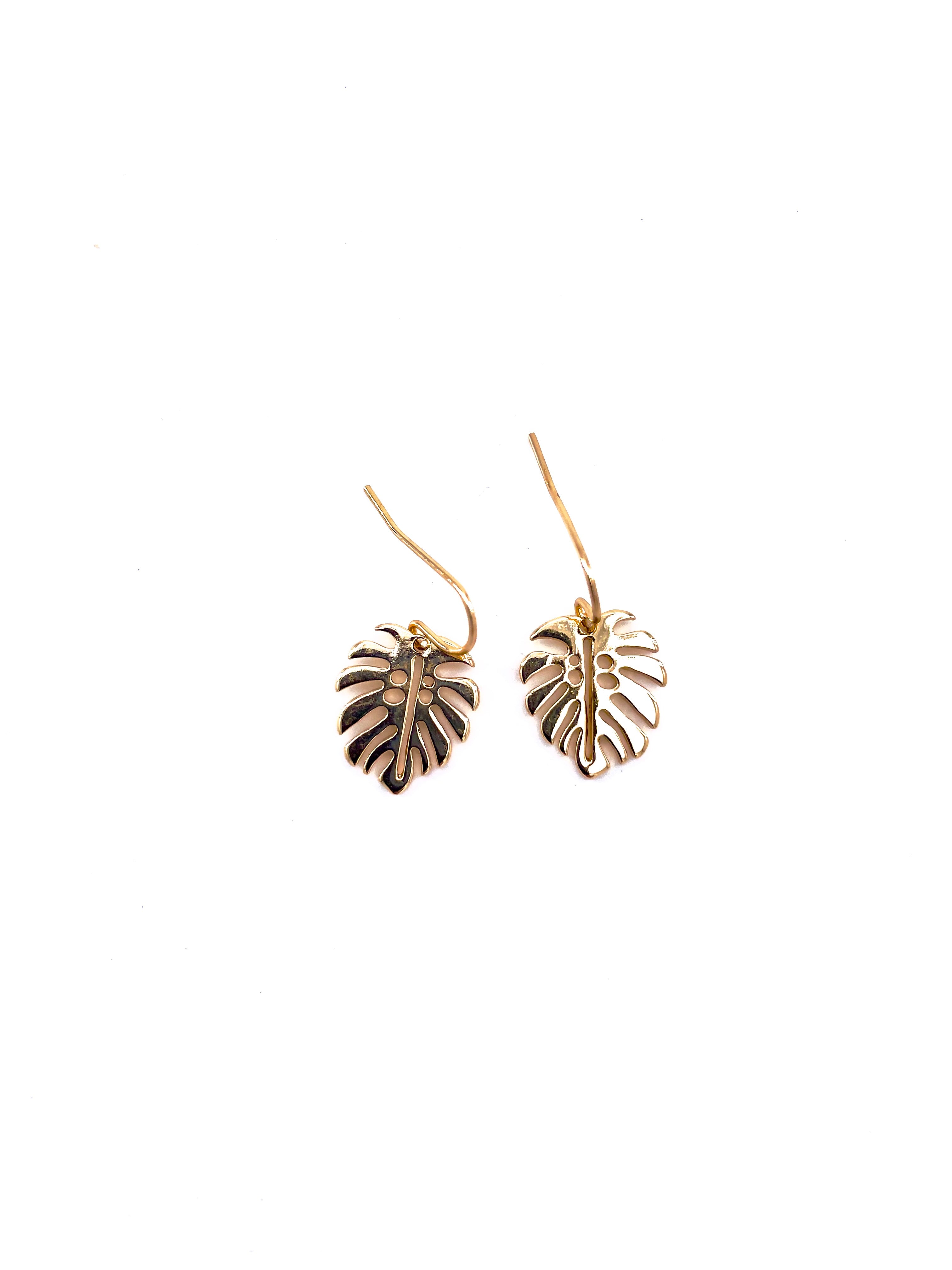 Small Monster Leaf Earrings