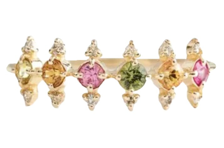 Crown Gemstone Pastel Ring